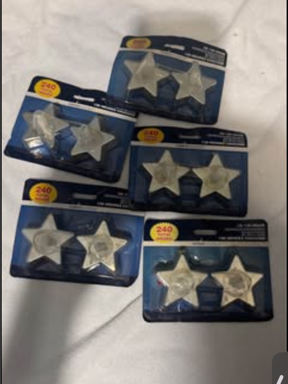 LED Star Night Light Pair - White - Unbranded